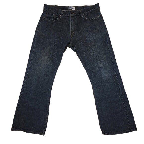 Levi Strauss & Co Signature Bootcut 38x32 Men's Blue Jeans 100% Cotton 5 Pocket - Picture 8 of 16